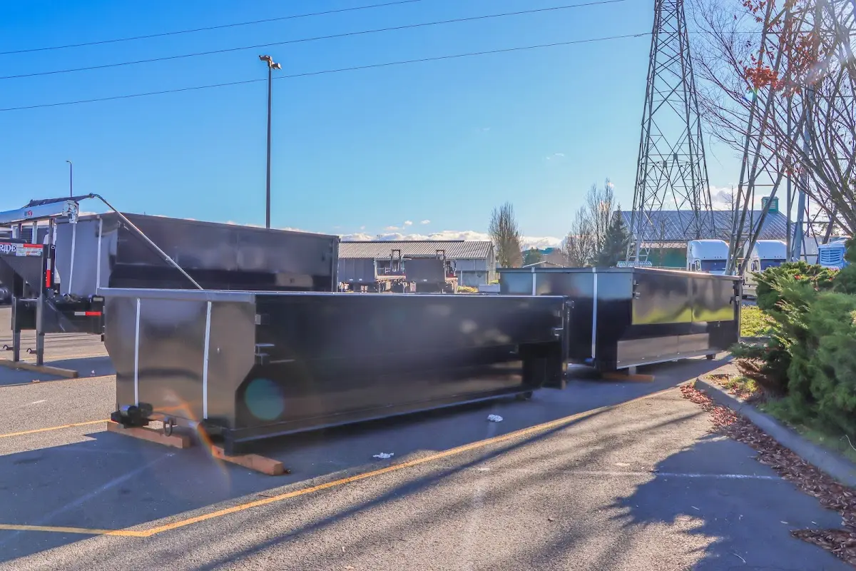 Roll-off dumpster ready for waste disposal at job site for Cleanout Dumpster Rental in Itasca